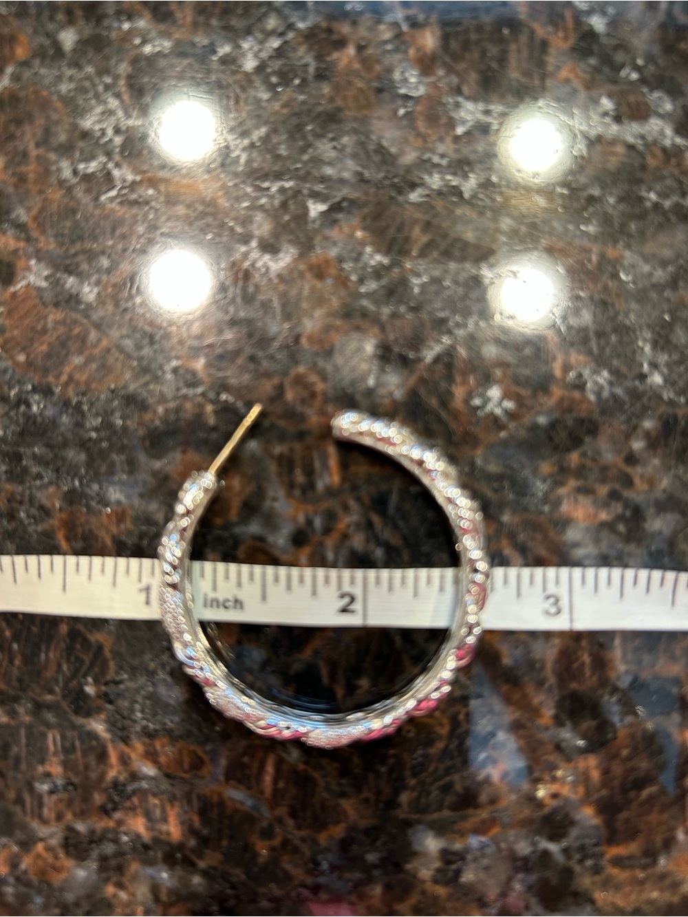 John Hardy silver and diamond earrings - Picture 4 of 5